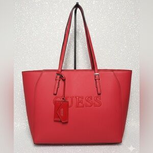 Guess Vibrant Red Tote Bag
